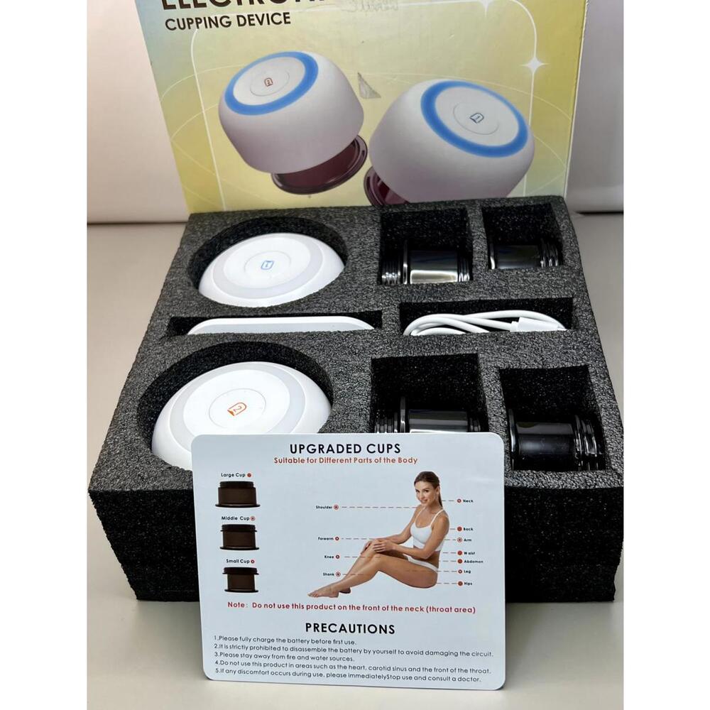 2 Pack Smart Electric Cupping Therapy Massager – 5-in-1 Pain Relief Set - Picture 2 of 5